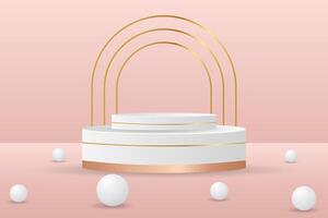 3d design podium stage illustration for product display vector