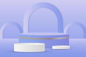 realistic 3d podium stage illustration for product display vector