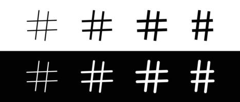 Hashtag icon sign symbol. Hashtag shape illustration. vector