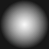 Circular fade smooth soft light radial gradient background on grid design. Light to dark fade grayscale transition. Spotlight effect. vector