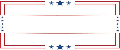 American flag square frame banner . vector