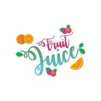 Fruit juice logo design vector