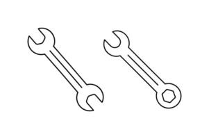 Wrenche Line Art for Tools and Mechanical Design vector