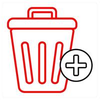 recycle bin and trash icon concept vector