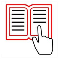 read and study icon concept vector