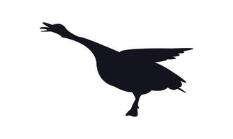 Goose Bird Silhouette Design And Illustration. vector