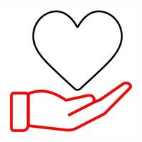 like and heart icon concept vector