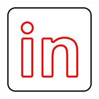 linkdin and social icon concept vector