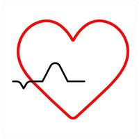 heartbeat and rate icon concept vector