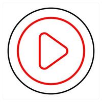 play and button icon concept vector