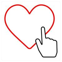 like and heart icon concept vector