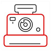 camera and picture icon concept vector