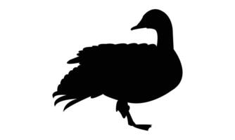 Goose Bird Black Silhouette vector