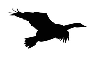 Flying Goose Bird Silhouette Design vector