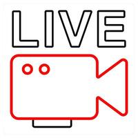 live and streaming icon concept vector
