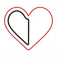 care and heart icon concept vector