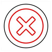 delete and remove icon concept vector