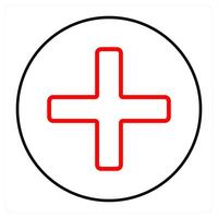 add and cross icon concept vector