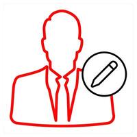 edit profile and user icon concept vector