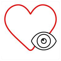 Vision and like icon concept vector
