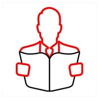 reader and education icon concept vector