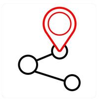 Share Location and share icon concept vector