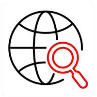 Global Search and search icon concept vector
