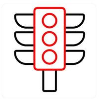 Traffic Signal and lamps icon concept vector