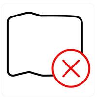 Wrong Map and map location icon concept vector