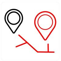 Location and map icon concept vector