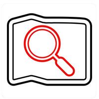 Search Map and page icon conceptm vector