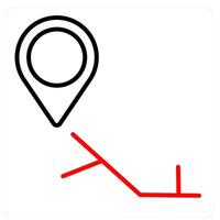 Pin and navigation icon concept vector