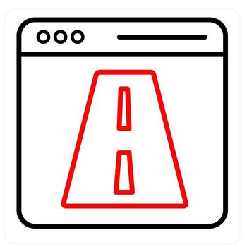 Road Map and pointer icon concept vector