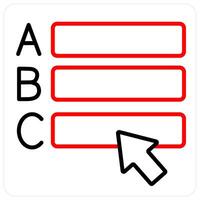 Online Exam and education icon concept vector