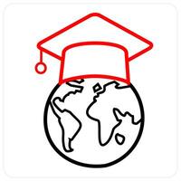 Distance learning and education icon concept vector