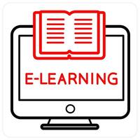 E Learning and education icon concept vector