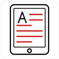 Article and education icon concept vector