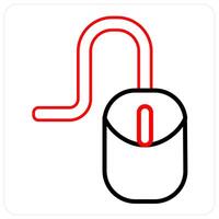 Mouse and education icon concept vector