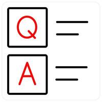 Questionnaire and education icon concept vector