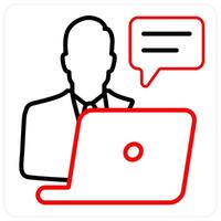 Online Study and education icon concept vector