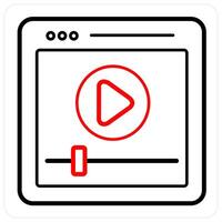Player and education icon concept vector