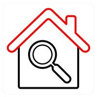 Home Search and find icon concept vector