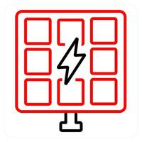 Solar Panels and solar energy icon concept vector