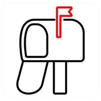 Mail Box and contact us icon concept vector
