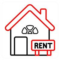 House For Rent and house icon concept vector