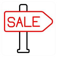 For Sale and signboard icon concept vector