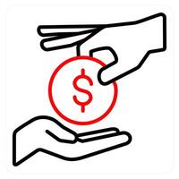 Mortgage Concept and cash icon concept vector