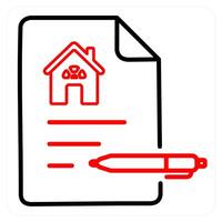 contract and job contract icon concept vector