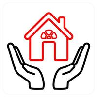 Home Insurance and home icon concept vector