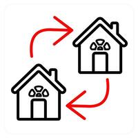 Relocation and move icon concept vector